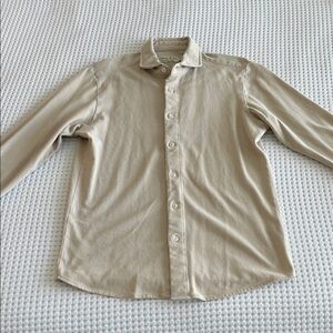 Collars & Co. Tan Cotton Button Down